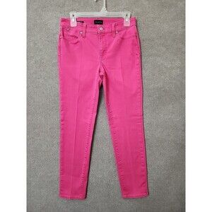 Talbots Slim Ankle Jeans Womens 2 Hot Pink Stretch